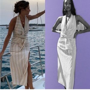 NWT Zara draped striped Skirt